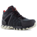 Reebok Sicherheitschuh IB1052 Trailgrip Safety Mid mit Sicherheitsklasse S3 in schwarz rot Ansicht von schräg rechts
