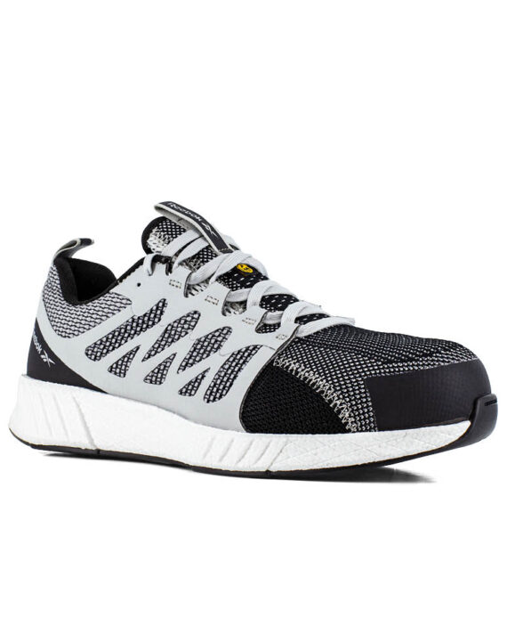 Reebok Sicherheitschuh IB1072 Fusion Flexweave Safety mit Sicherheitsklasse S1P in schwarz grau Ansicht von schräg rechts