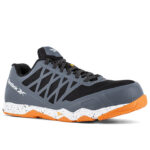 Reebok Sicherheitschuh IB4453 Speed TR Safety t Sichersklasse S1PS in grau orange Ansicht von schräg rechts