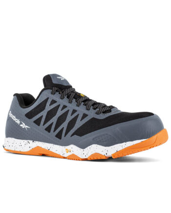 Reebok Sicherheitschuh IB4453 Speed TR Safety t Sichersklasse S1PS in grau orange Ansicht von schräg rechts