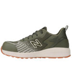 New Balance Sicherheitsschuh Speedware mit Sicherheitsklasse S1P in olive weiß Ansicht von links