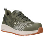 New Balance Sicherheitsschuh Speedware mit Sicherheitsklasse S1P in olive weiß Ansicht von schräg rechts